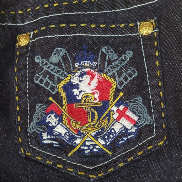 Googi Jeans Womens Size 3/4 Blue (29x32.5) Embroidered Detailed Denim - Picture 9 of 16